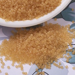 MIYUKI Delica Beads, Cylinder, Japanese Seed Beads, 11/0, (DB0742) Matte Transparent Light Topaz, 1.3x1.6mm, Hole: 0.8mm, about 20000pcs/bag, 100g/bag(SEED-J020-DB0742)