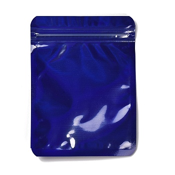 Plastic Packaging Yinyang Zip Lock Bags, Top Self Seal Pouches, Rectangle, Dark Blue, 11.8x8.9x0.02cm, Unilateral Thickness: 2.5 Mil(0.065mm)