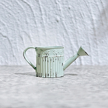 Alloy Watering Can Mini Model, Micro Landscape Dollhouse Accessories, Pretending Prop Decorations, Aquamarine, 45x20mm