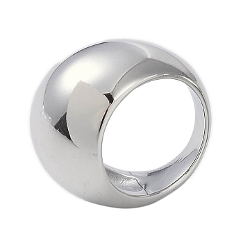 304 Stainless Steel Ion Plating(IP) Rings, Stainless Steel Color, US Size 7 1/2(17.7mm)