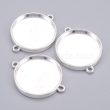 Silver Flat Round Alloy Links