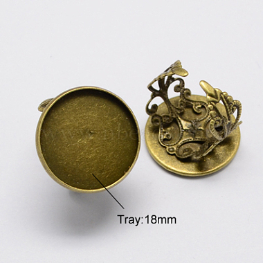 Antique Bronze Iron Ring Components