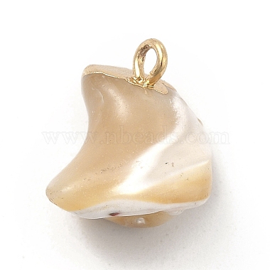 Baroque Natural Trochus Shell Pendants(PEAR-P004-51KCG)-2