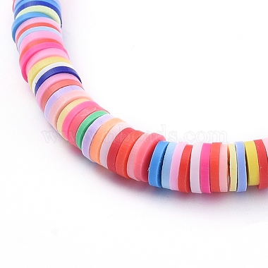 Handmade Polymer Clay Heishi Beaded Choker Necklaces(NJEW-JN02722-04)-2