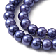 Brins de perles rondes en verre teinté écologique(X-HY-A002-4mm-RB079N)-2