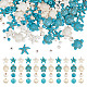 128pcs 8 styles de perles turquoise synth&eacute;tiques(TURQ-HY0001-11)-1