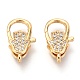 Brass Micro Pave Cubic Zirconia Lobster Claw Clasps(ZIRC-O038-24G)-1