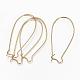 Brass Hoop Earrings Findings Kidney Ear Wires(X-EC221-4G)-1
