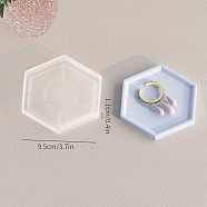 Jewelry Plate DIY Silicone Pendant Molds, Resin Casting Molds, for UV Resin, Epoxy Resin Craft Making, Hexagon, 95x107x11mm(PW-WG27433-05)