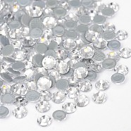 Glass Hotfix Rhinestone, Grade AA, Flat Back & Faceted, Flat Round, Crystal, SS12, 3.0~3.2mm, about 1440pcs/bag(RGLA-A019-SS12-001)