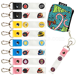 PU Leather & Cotton Name Marker Keychain, with Zinc Alloy Keychain, Vehicle, 13x2cm(AJEW-WH0514-028)