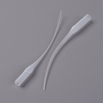 Plastic 502 Dispensing Dropper Rubber Hose, Ultrafine Plastic Hose Pipette, for Lab Supplies, Clear, 75.5x5.5mm, Hole: 3.5mm