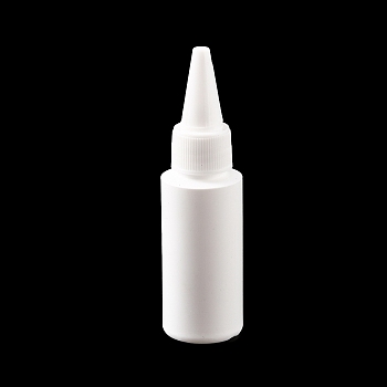 30ml Plastic Glue Bottles, Not Include Bottle Cap, White, 7.6x2.9cm, Capacity: 30ml