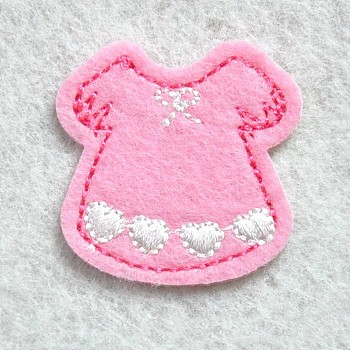 Computerized Embroidery Cloth Iron on/Sew on Patches, Costume Accessories, Appliques, Clothes, Pink, 35x35mm