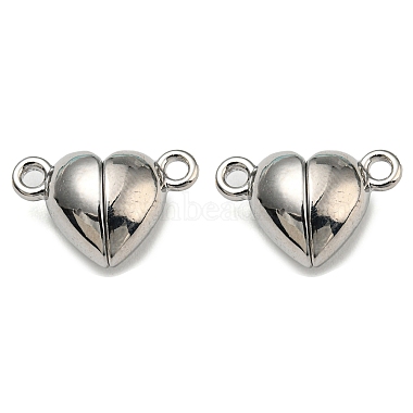 Platinum Heart Alloy Magnetic Clasps