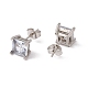 6 Pairs Tiny Cubic Zirconia Square Stud Earrings(EJEW-G291-01D-M)-4