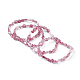 Natural Strawberry Quartz Bead Stretch Bracelets(BJEW-K213-08)-1