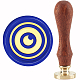 Brass Wax Seal Stamp with Handle(AJEW-WH0184-0767)-1