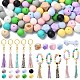 DIY Tassel & Silicone Beaded Keychain Making Kit(DIY-YW0008-57)-1