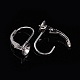 Boucles d'oreilles à levier en argent sterling plaqué rhodium anti-ternissement 925(X-STER-I017-084I-P)-5