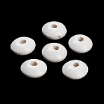 Maple Wood Beads, Rondelle, White, 10x5mm, Hole: 3mm(WD-CBA7A54-06B)