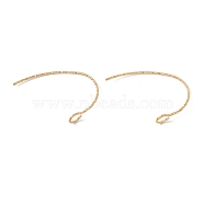 Ion Plating(IP) 316 Surgical Stainless Steel Earring Hooks, with Vertical Loop, Golden, 15x23mm, Hole: 3x2.5mm, 22 Gauge, Pin: 0.6mm(STAS-D183-04G)