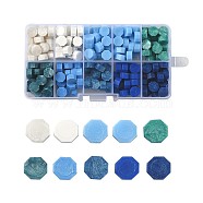 Sealing Wax Particles, for Retro Seal Stamp, Octagon, Mixed Color, 9mm, 10 colors, 25pcs/color, 250pcs/box(DIY-X0099-07D)
