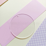 Transparent Acrylic Disc Big Pendants, Acrylic Blanks, Flat Round, Clear, 76x2mm(X-ZXFQ-PW0001-039R)