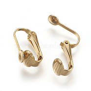 Vacuum Plating 304 Stainless Steel Clip-on Earring Findings, Golden, 16x7.5x10mm(X-STAS-F094-15)