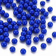 Opaque Acrylic Beads, No Hole, Round, Blue, 4mm, about 14000pcs/500g(MACR-S373-62A-05)