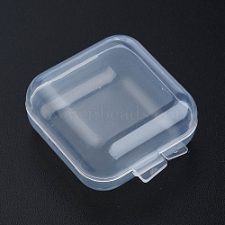 Plastic Bead Storage Containers, Rectangle, Clear, 4x3.45x1.8cm(CON-N012-02)