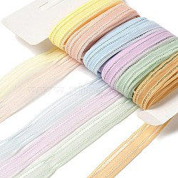 Polyester and Nylon Ribbon Sets, for Bowknot Making, Gift Wrapping, Mixed Color, 3/8 inch(9~11mm), about 5.00 Yards(4.57m)/Bag(DIY-Z029-01I)