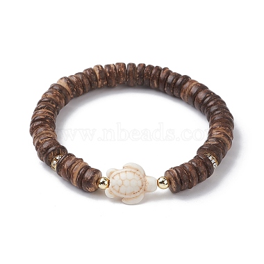 Coconut Brown Tortoise Synthetic Turquoise Bracelets