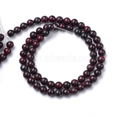 Natural Bloodstone Beads Strands(G-R412-06-6mm)-2
