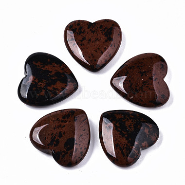 Heart Mahogany Obsidian Beads