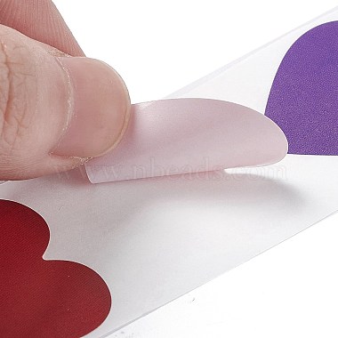 8 rollo de pegatinas de corazón de papel de colores(STIC-E001-06)-4