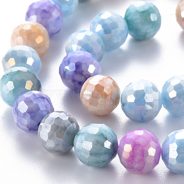 Opaque Baking Painted Glass Beads Strands(EGLA-N006-005I)-3