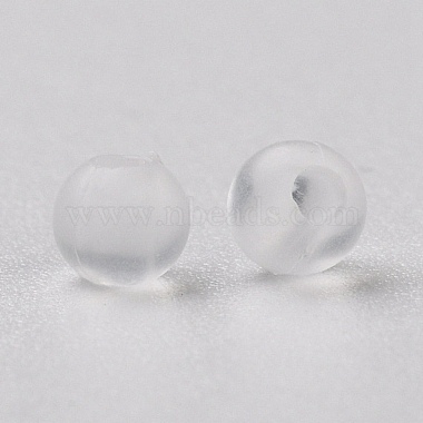 Perles rondes en acrylique transparent(PL704)-2