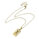 304 Stainless Steel Black Enamel Rectangle with Constellation Pendant Necklaces(NJEW-I128-01J)-3