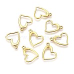 Unique Valentines Day Gift Ideas for Girlfriend Tibetan Style Alloy Pendants, Cadmium Free & Nickel Free & Lead Free, Heart, Antique Golden, 13x15x1mm, Hole: 1.5mm(X-TIBEP-22390-AG-FF)