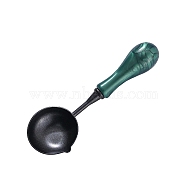 Alloy Sealing Wax Spoons, with ABS Handle, Stamp Heating Tool, Teal, 102x34.6mm(PW-WG30812-05)