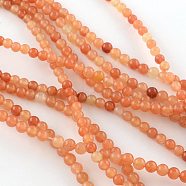 Natural Red Aventurine Round Beads Strands, 8.5mm, Hole: 1.2mm, about 47pcs/strand, 15.5 inch(G-S148-8mm)