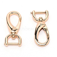 Alloy Swivel Clasps, Swivel Snap Hook, for Bag Replacement Accessories, Light Gold, 47x20.5x7.5mm, Hole: 5.5x13mm(PALLOY-WH0085-80C)