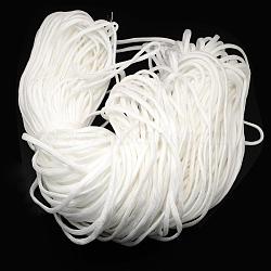 7 Inner Cores Polyester & Spandex Cord Ropes, Solid Color, for Rope Bracelets Making, White, 4~5mm, about 109.36 yards(100m)/bundle, 420~500g/bundle(RCP-R006-192)