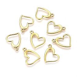 Unique Valentines Day Gift Ideas for Girlfriend Tibetan Style Alloy Pendants, Cadmium Free & Nickel Free & Lead Free, Heart, Antique Golden, 13x15x1mm, Hole: 1.5mm(X-TIBEP-22390-AG-FF)