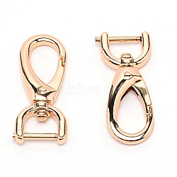 Alloy Swivel Clasps, Swivel Snap Hook, for Bag Replacement Accessories, Light Gold, 47x20.5x7.5mm, Hole: 5.5x13mm(PALLOY-WH0085-80C)