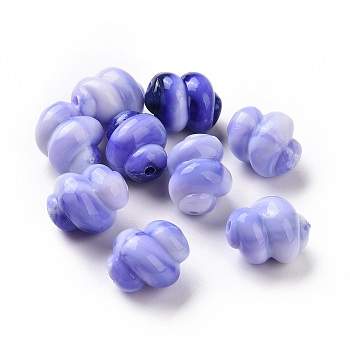 Two Tone Opaque Acrylic Beads, Conch, Cornflower Blue, 14x11mm, Hole: 1.6mm, 500pcs/500g