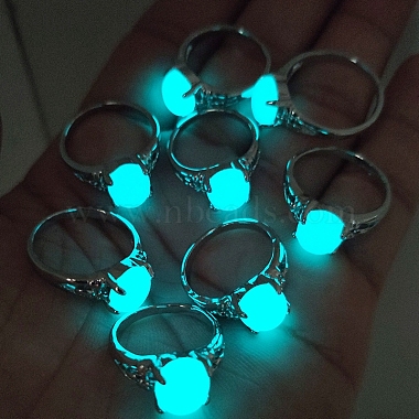 Synthetic Luminous Stone Oval Finger Ring(LUMI-PW0001-116C)-5