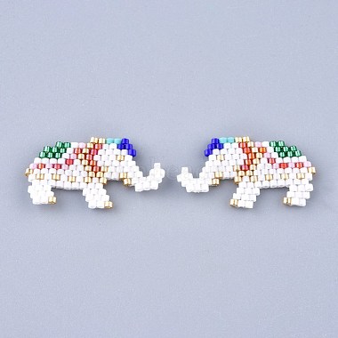 Colorful Elephant Glass Pendants