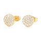 Brass Micro Pave Clear Cubic Zirconia Stud Earrings(EJEW-F405-06G)-2